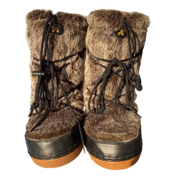 Kamik Other - RARE Kamik Boots Moonlight Faux Fur Cold Weather Snow Brown Black Youth 3 Women5